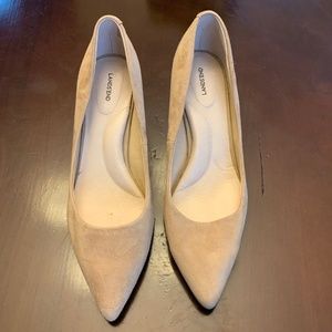 Lands' End, nude color pumps, size 9
